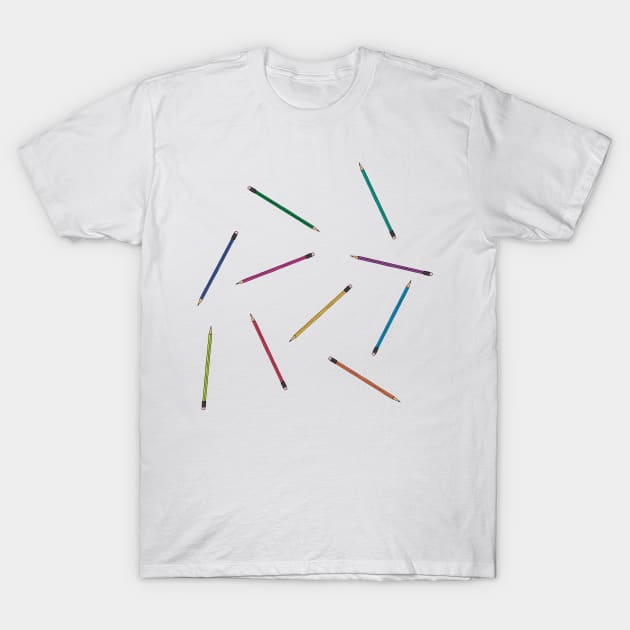 Colorful Pencil Set T-Shirt by murialbezanson